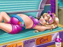 Pregnant Princess Tanning Solarium Online Game