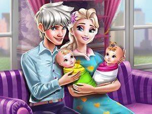 Ice Queen Twins Family Day Online Game