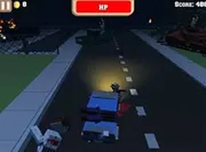 Blocky Zombie Highway Driving Game