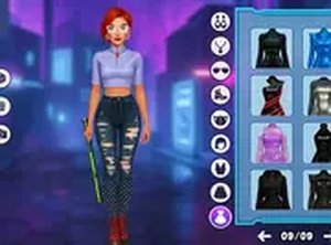 Cyberpunk Aesthetic Fashion Dress Up Game
